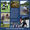 Chris Sparrow engaging in adaptive sports: golf, mountain biking, kayaking, snow skiing + a quote from the interview.