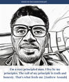 Photo of guest, Andrew Assuah, and quote from interview.