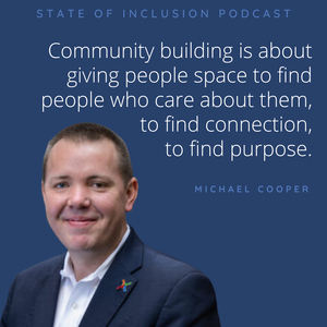 Image of guest, Michael Cooper, with quote from the interview. 